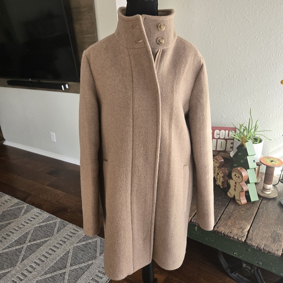 J. Crew Tan Pea Coat - Picture 1 of 5